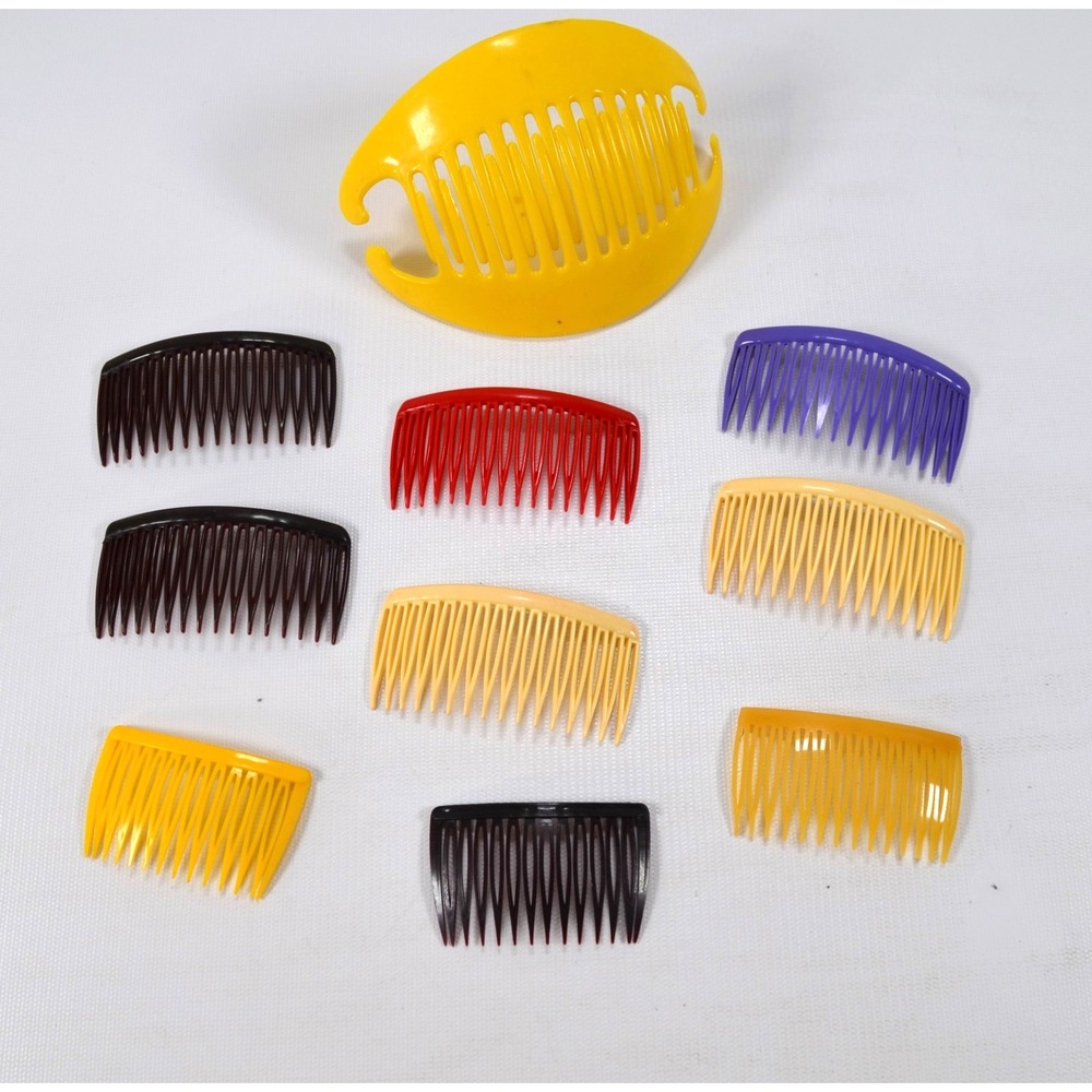 Vintage Goody Hair Combs Cincher 2-Piece & 9 Smaller Combs w/ 2 Sets 1980s USA
